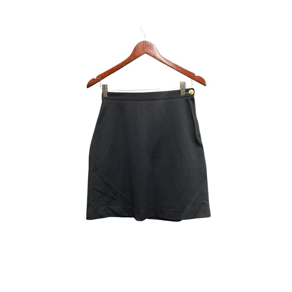 Tommy Hilfiger Vintage ALine Skirt Black Short Womens Size 6 Career Cute 90s Y2K